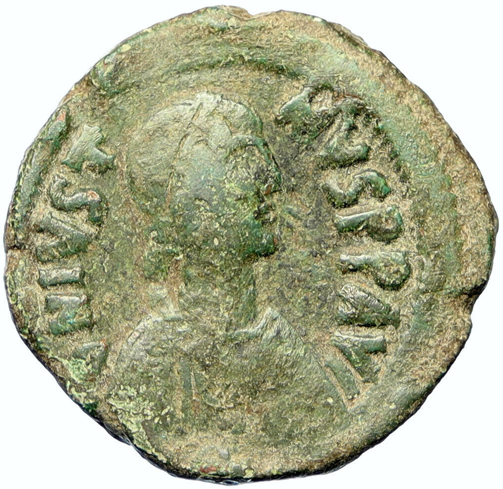 Justin I 518AD Big Authentic OLD Ancient Medieval Byzantine Coin Large M i100528