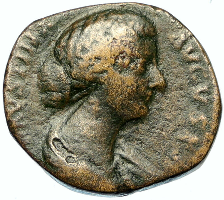 FAUSTINA II Marcus Aurelius Wife 170AD Genuine Ancient Roman Coin Venus i100540