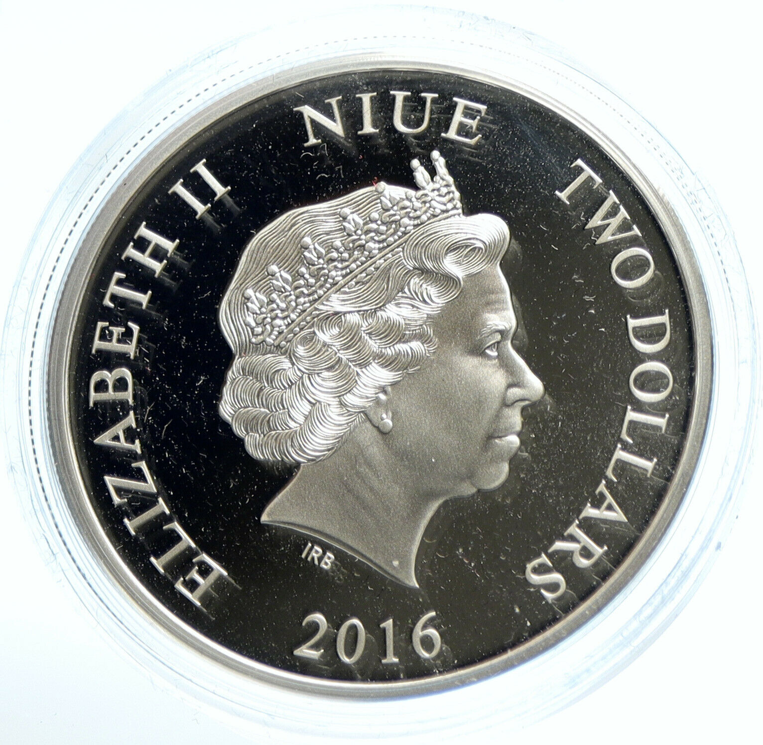 2016 NIUE UK Elizabeth II NATURE European Grey Wolf Proof Silver $2 Coin i103978