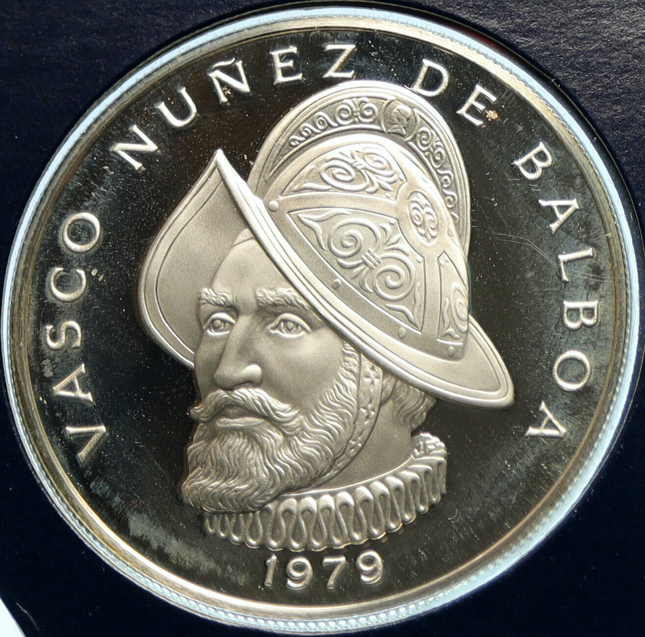 1979 PANAMA BIG Central America CONQUISTADOR BALBOA Proof Silver Coin i104006