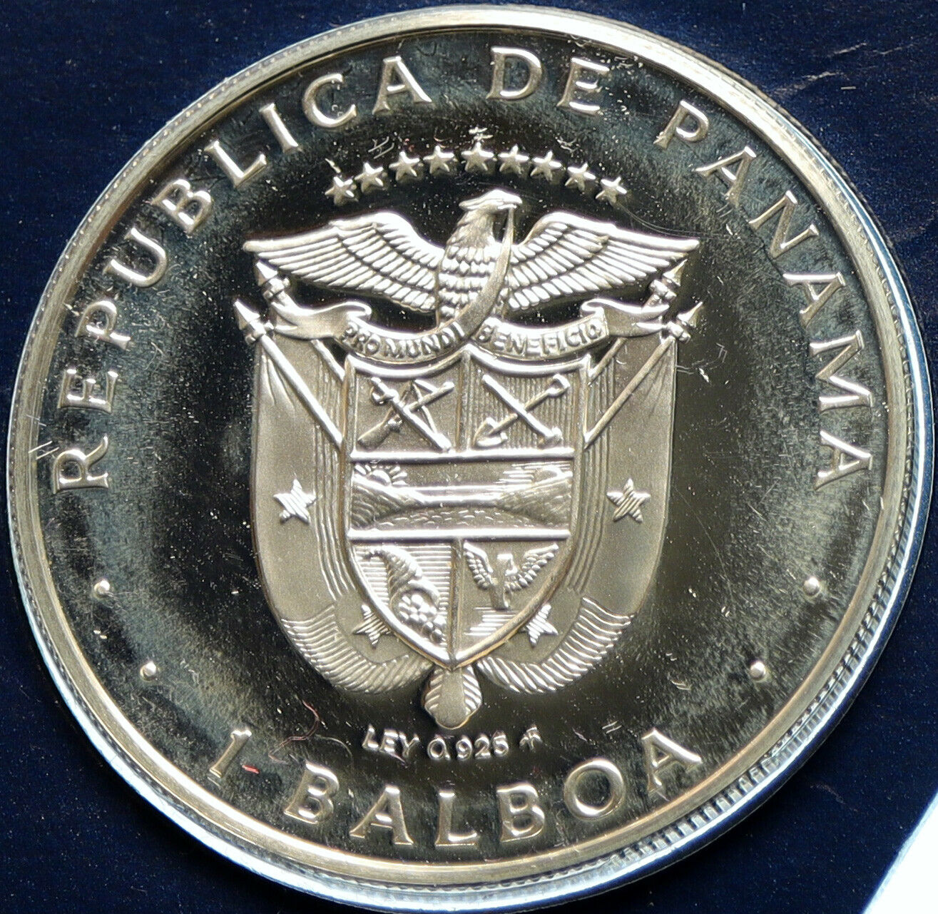 1979 PANAMA BIG Central America CONQUISTADOR BALBOA Proof Silver Coin i104006