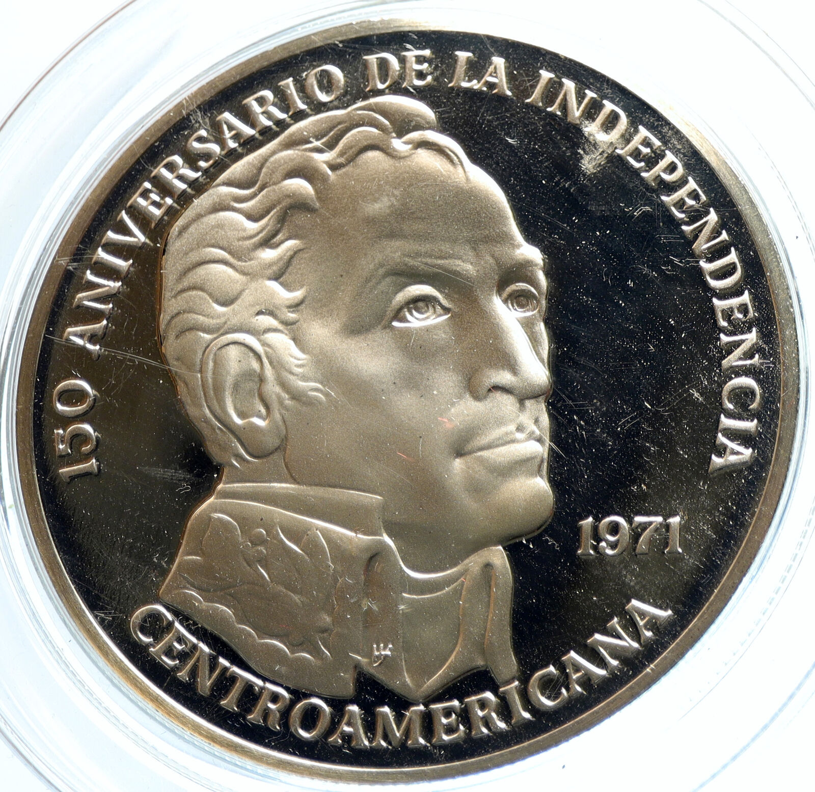 1971 PANAMA 150 Yrs SIMON BOLIVAR 3.8oz Proof Silver 20 Balboas Medal i104011