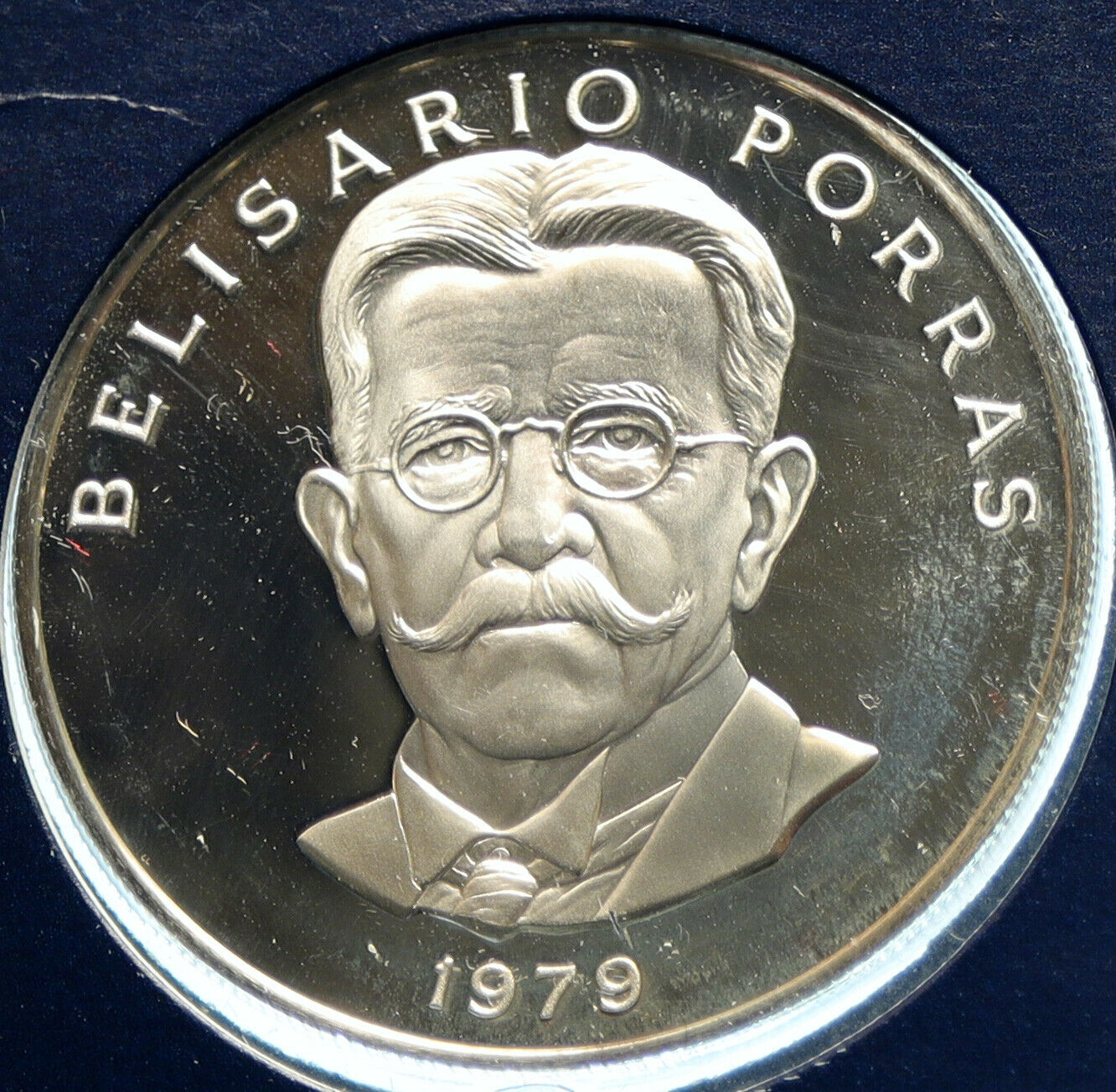 1979 PANAMA President Belisario Porras Politics PROOF SILVER 5 Balb Coin i104010