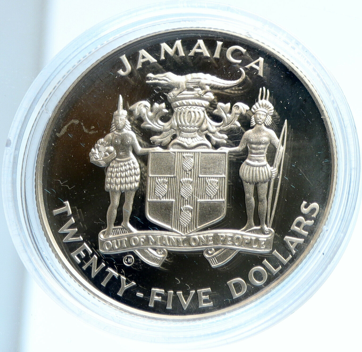 1992 JAMAICA Discovery NEW WORLD Landfall Columbus PROOF Silver $25 Coin i104016