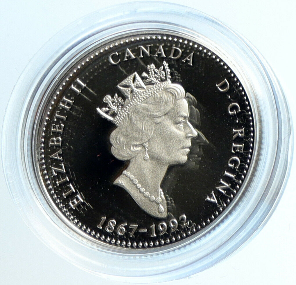 1992 CANADA NEWFOUNDLAND Queen Elizabeth II Proof Silver 25 Cents Coin i103957