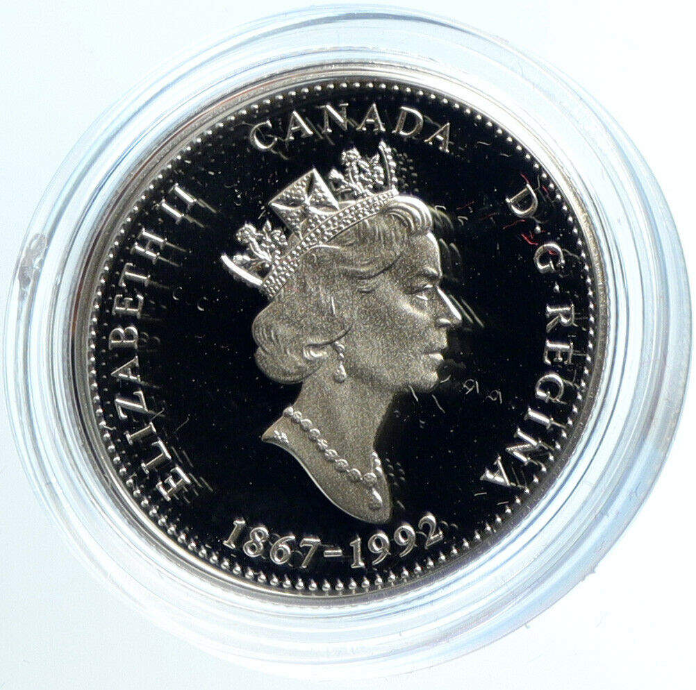 1992 CANADA QUEBEC PROVINCE Queen Elizabeth II Proof Silver 25 Cent Coin i103954