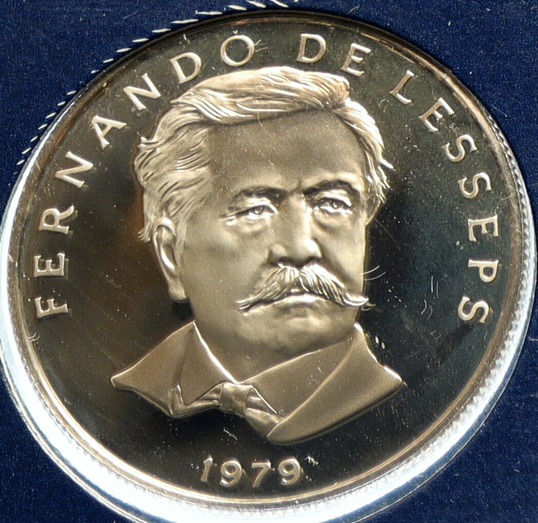 1979 PANAMA Fernando de Lesseps France SUEZ CANAL OLD 50 Centesimos Coin i104020