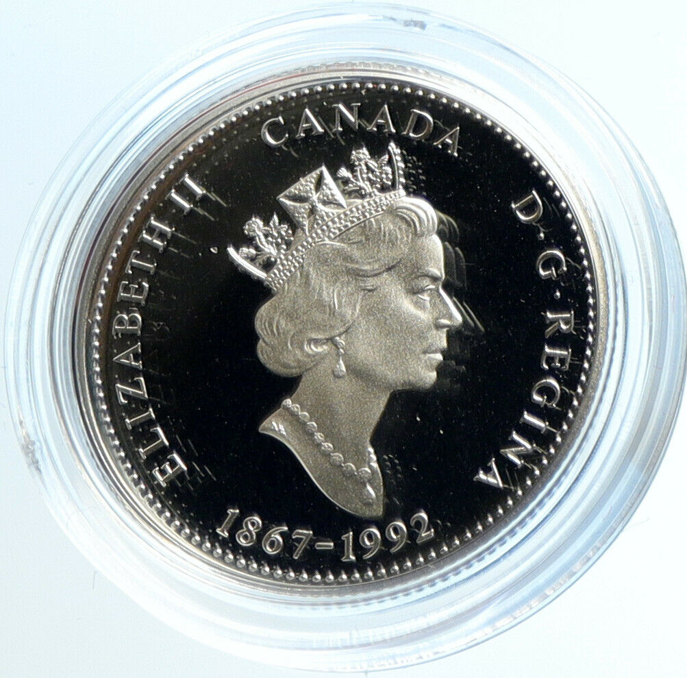 1992 CANADA SASKATCHEWAN UK Queen Elizabeth II Proof Silver 25 Cent Coin i103949