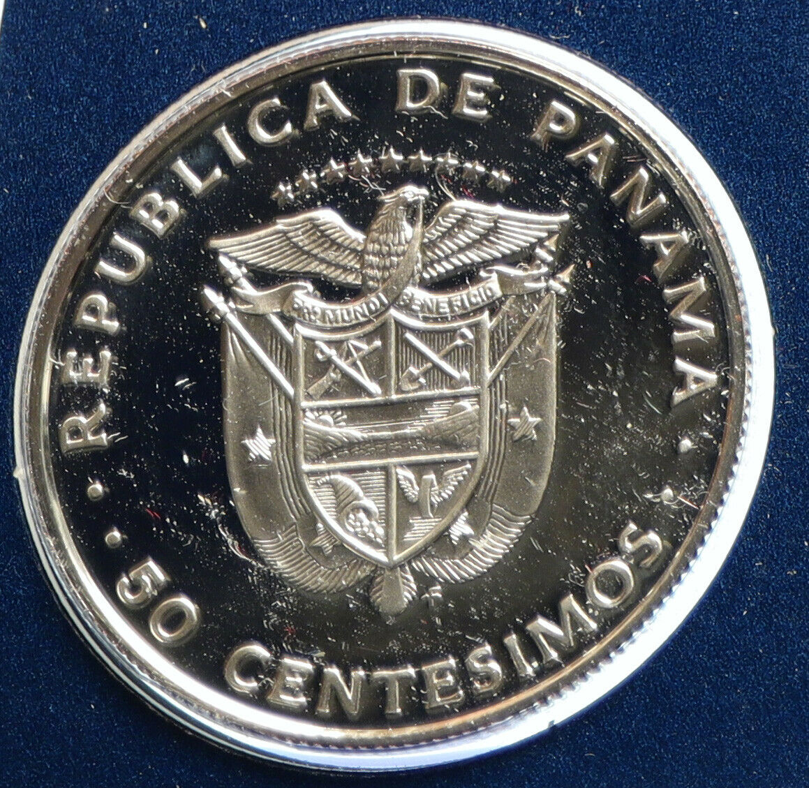 1975 PANAMA Fernando de Lesseps France SUEZ CANAL OLD 50 Centesimos Coin i103785