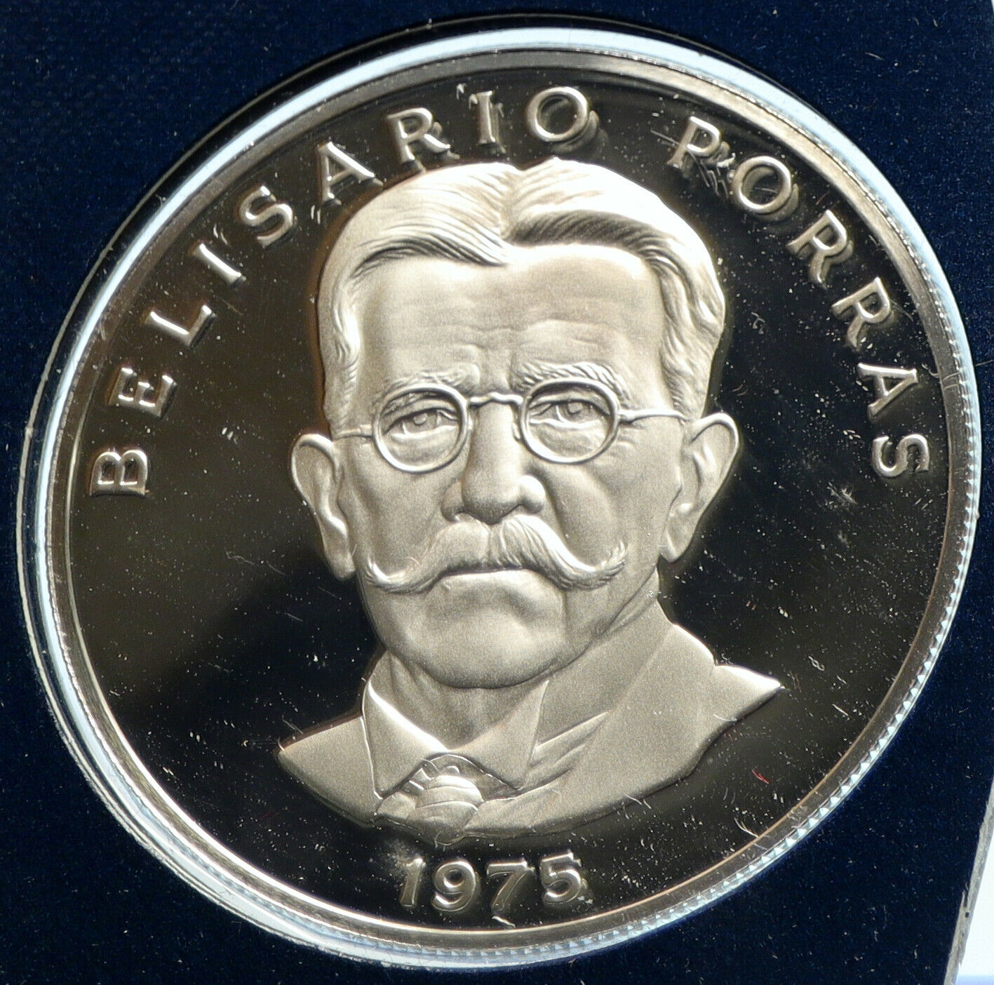 1975 PANAMA President Belisario Porras Politics PROOF SILVER 5 Balb Coin i103786