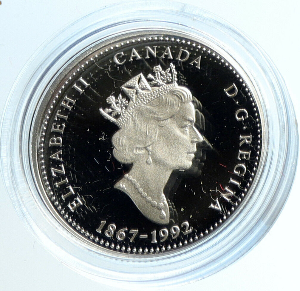 1992 CANADA YUKON PROVINCE Queen Elizabeth II Proof Silver 25 Cent Coin i103951