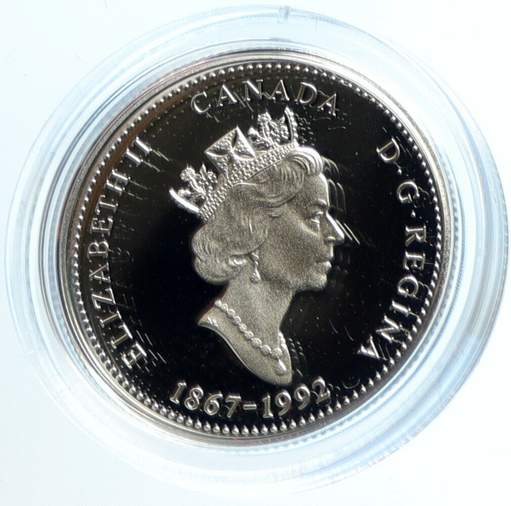 1992 CANADA ONTARIO PROVINCE UK Elizabeth II Proof Silver 25 Cents Coin i103952