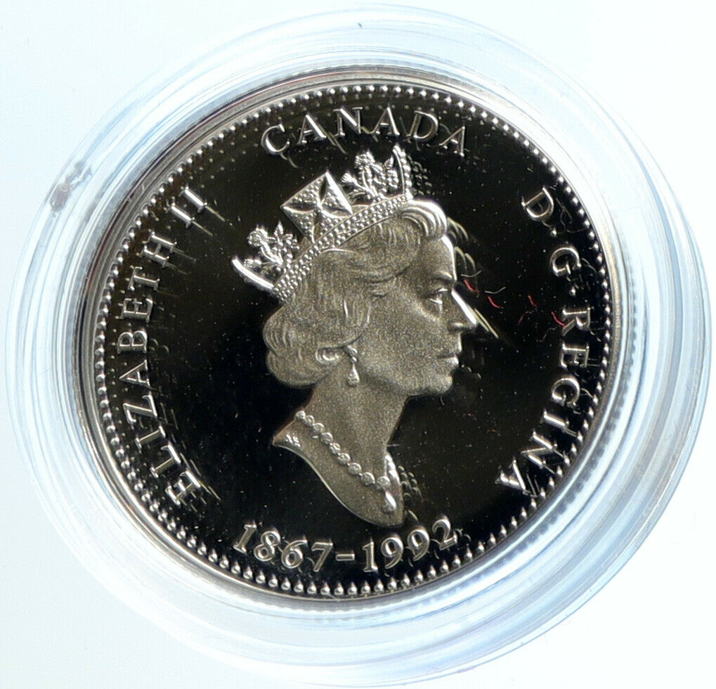 1992 CANADA NOVA SCOTIA PROVINCE Elizabeth II Proof Silver 25 Cents Coin i103958