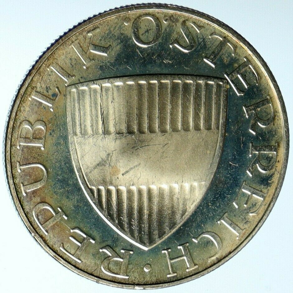 1970 Austria Wachau Woman 10 Schilling Proof Silver Austrian Coin Shield i103487