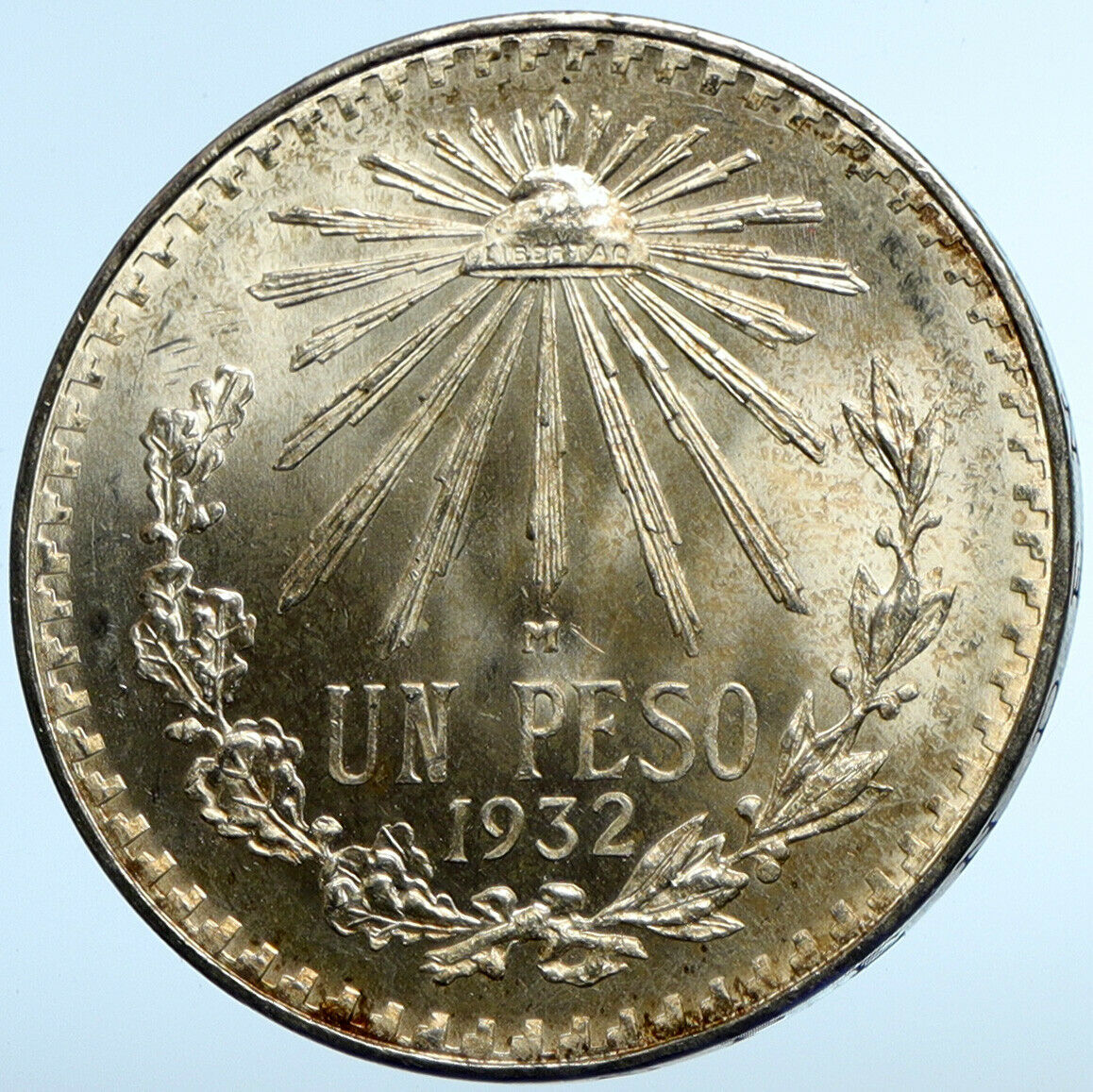 1933 Mo MEXICO Large Eagle Liberty Cap Mexican Antique Silver Peso Coin i102953