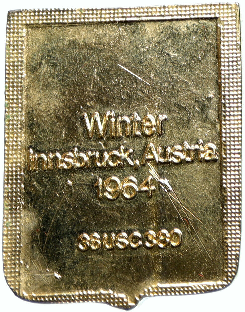 1964 USA TEAM Austrian Winter Olympics INNSBRUCK VINTAGE Old Badge Medal i102956