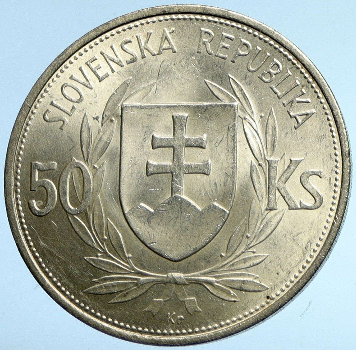 1944 SLOVAKIA REPUBLIC Jozef Tiso VINTAGE Silver 50 Korun Slovakian Coin i102942