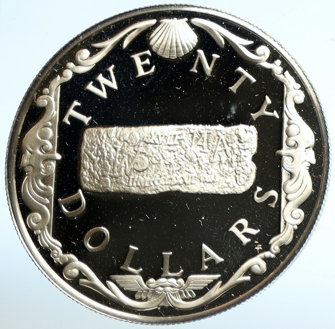 1985 British Virgin Islands with TREASURE Genuine Proof Silver $20 Coin i102983