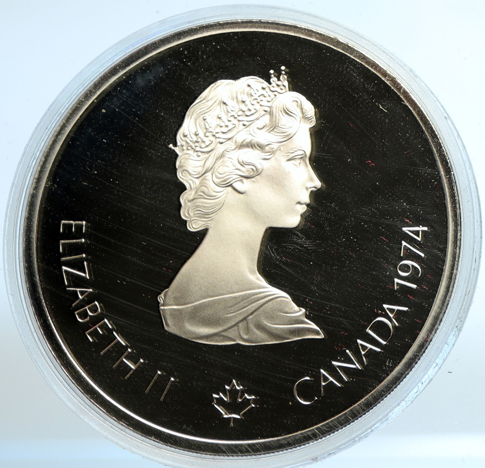 1974 CANADA Elizabeth II Olympics Montreal ZEUS Proof Silver $10 Coin i103524