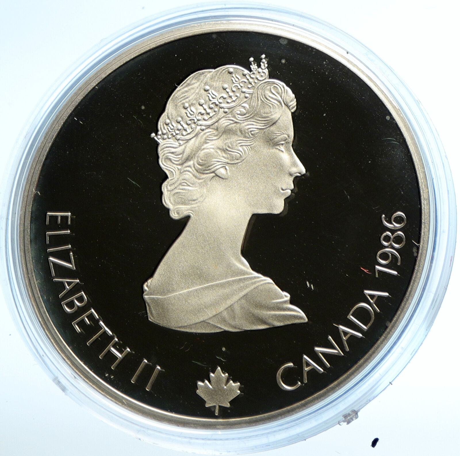 1986 CANADA Old 1988 CALGARY OLYMPICS BIATHLON Proof Silver $20 Coin i103561