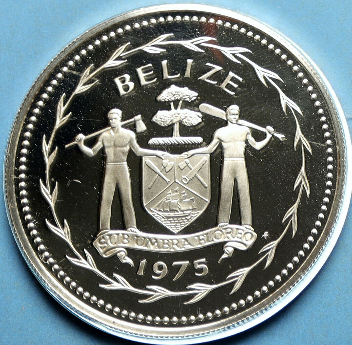 1975 BELIZE Avifauna Great Curasso BIRD VINTAGE Proof Silver $10 Coin i104051