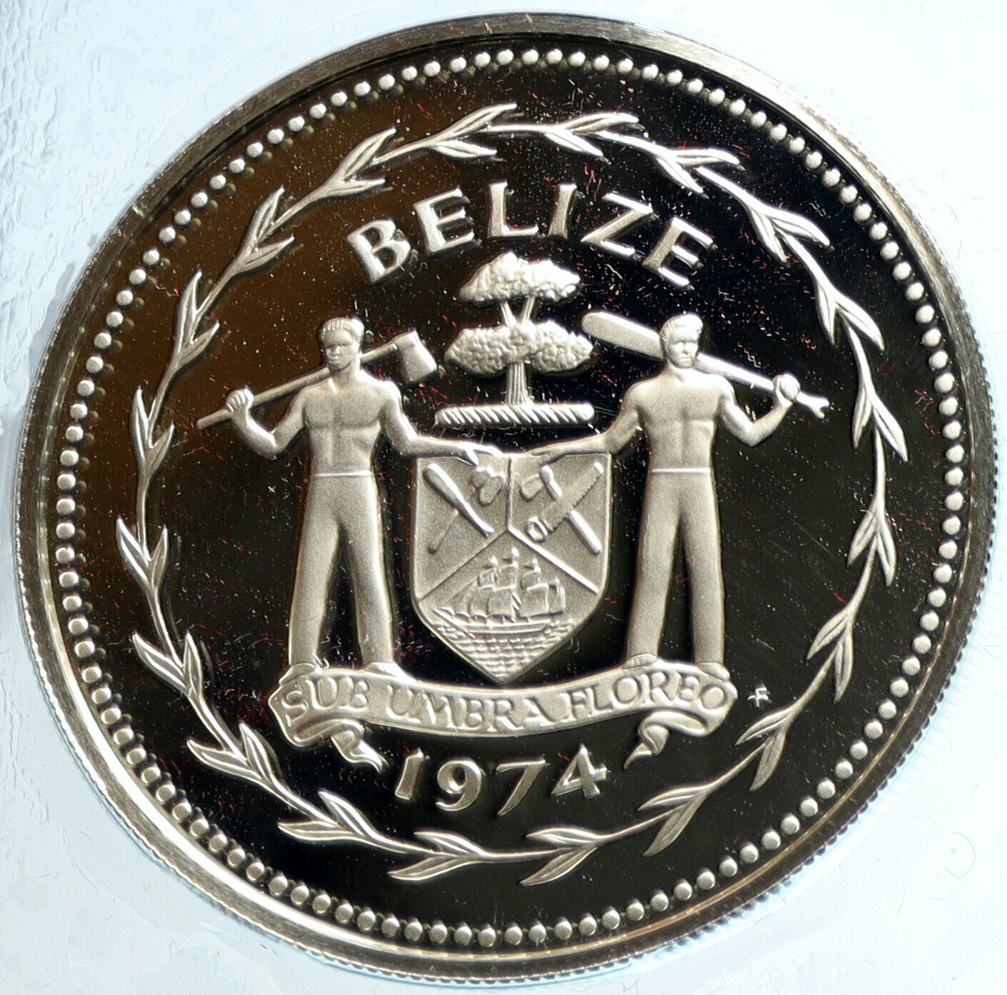 1974 BELIZE Avifauna Great Curasso BIRD VINTAGE Proof Silver $10 Coin i103969