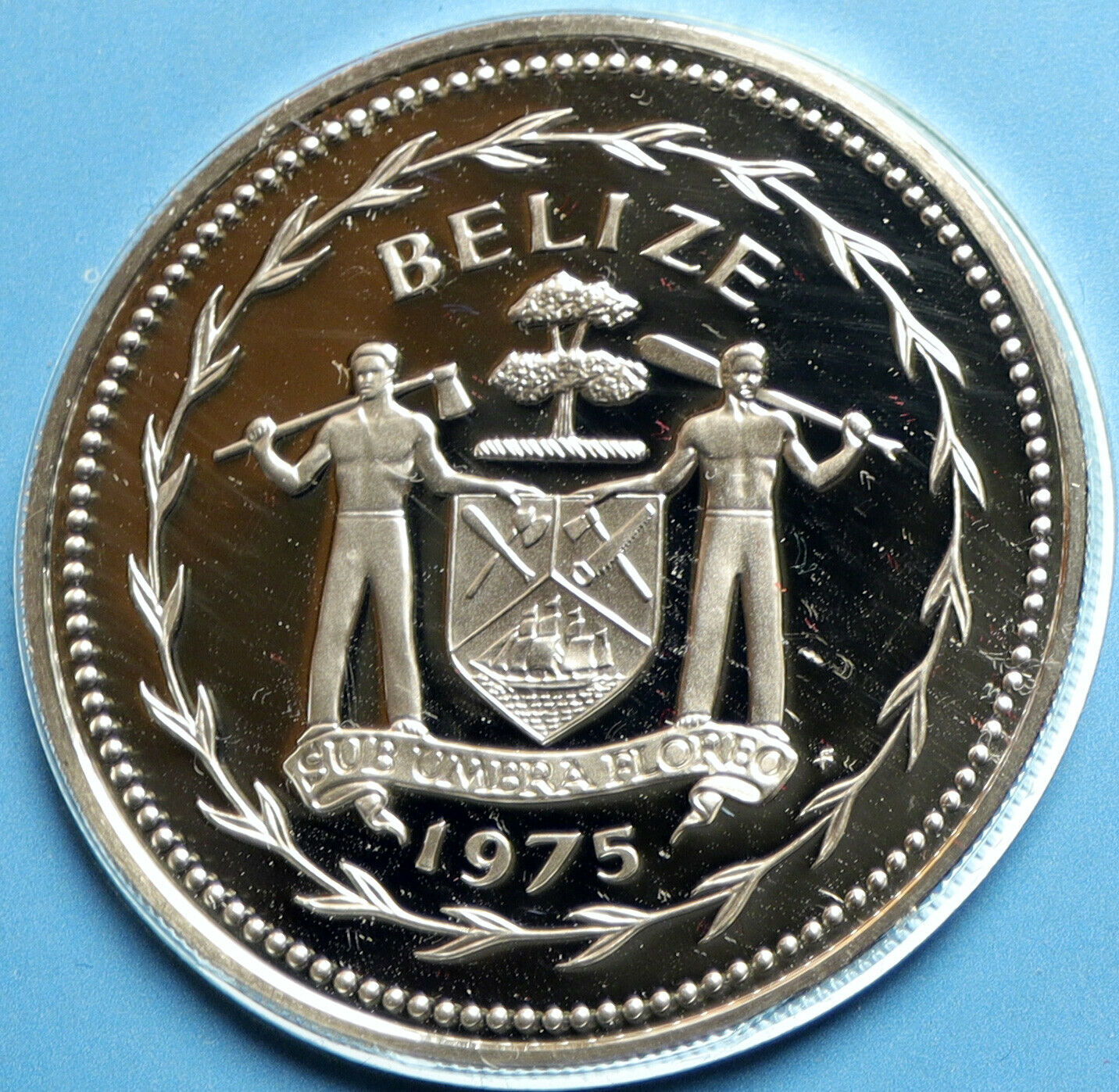 1975 BELIZE Avifauna Great Curasso BIRD VINTAGE Proof Silver $10 Coin i103962