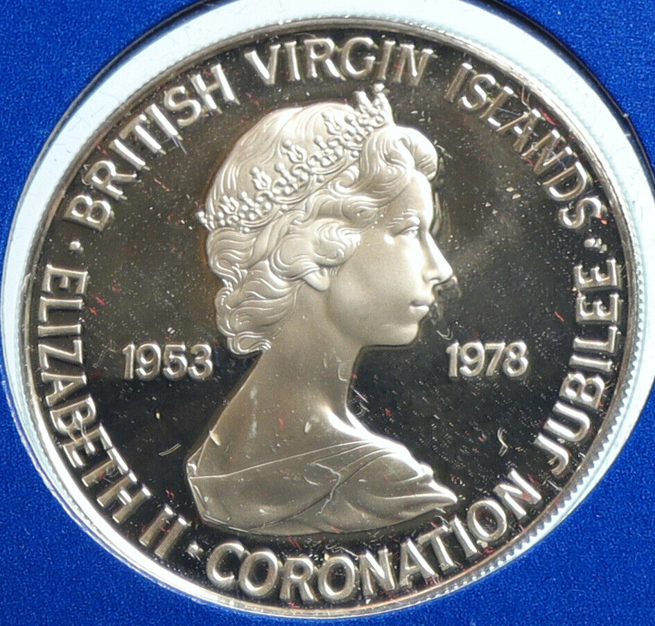 1978 British Virgin Islands JUBILEE Elizabeth II BIRD PF Silver 25c Coin i103966