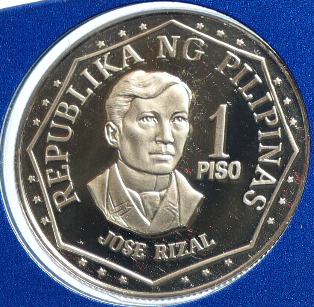 1975 PHILIPPINES New Society LEADER Jose Rizal VINTAGE Proof Piso Coin i103961