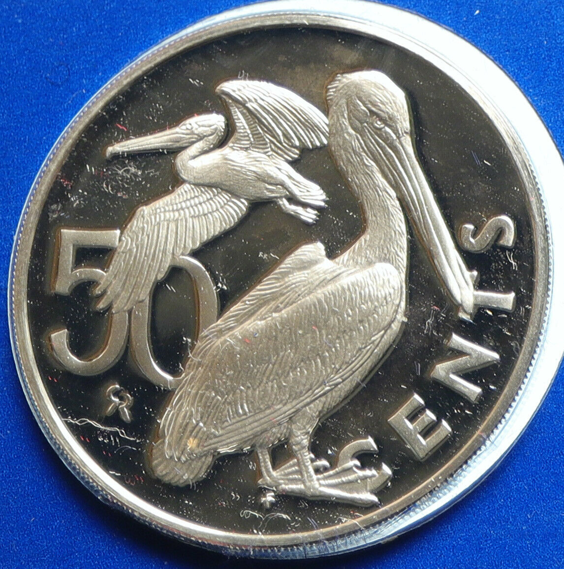 1978 British Virgin Islands Elizabeth II PELICAN Proof Silver 50 Ct Coin i103964