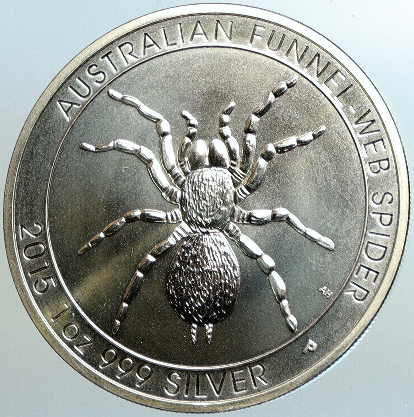 2015 AUSTRALIA UK Queen Elizabeth II Funnel Spider Genuine Silver $ Coin i102557