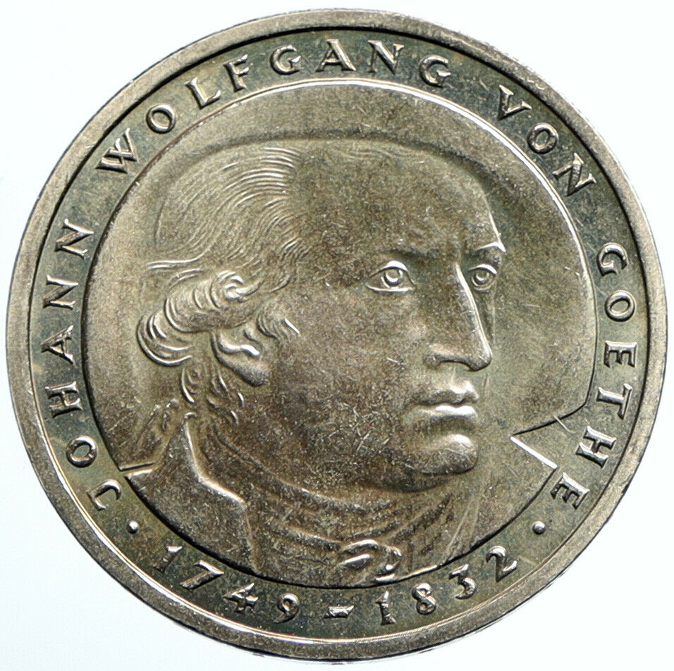 1998 GERMANY JW Von Goethe Writer Politician VINTAGE OLD 5 Mark Coin i102605