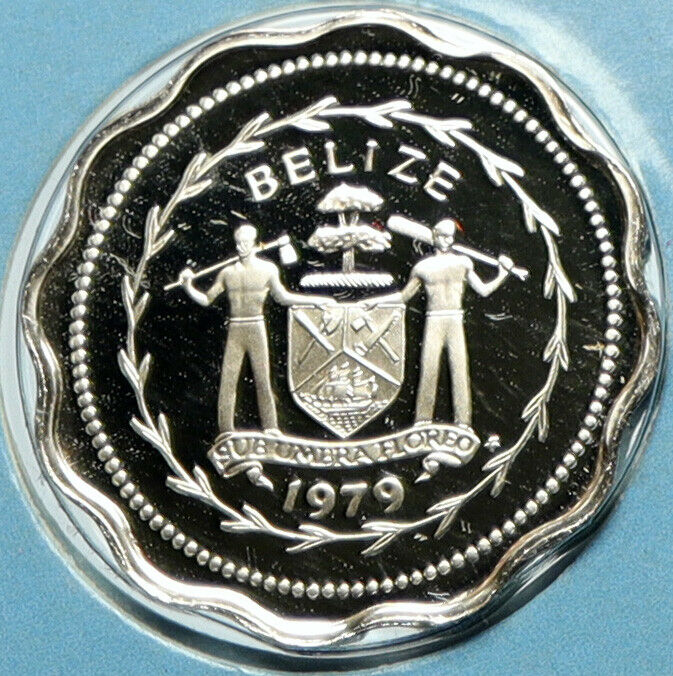 1979 BELIZE Avifauna FORK TAILED FLYCATCHER BIRDS Proof Silver Cent Coin i103244