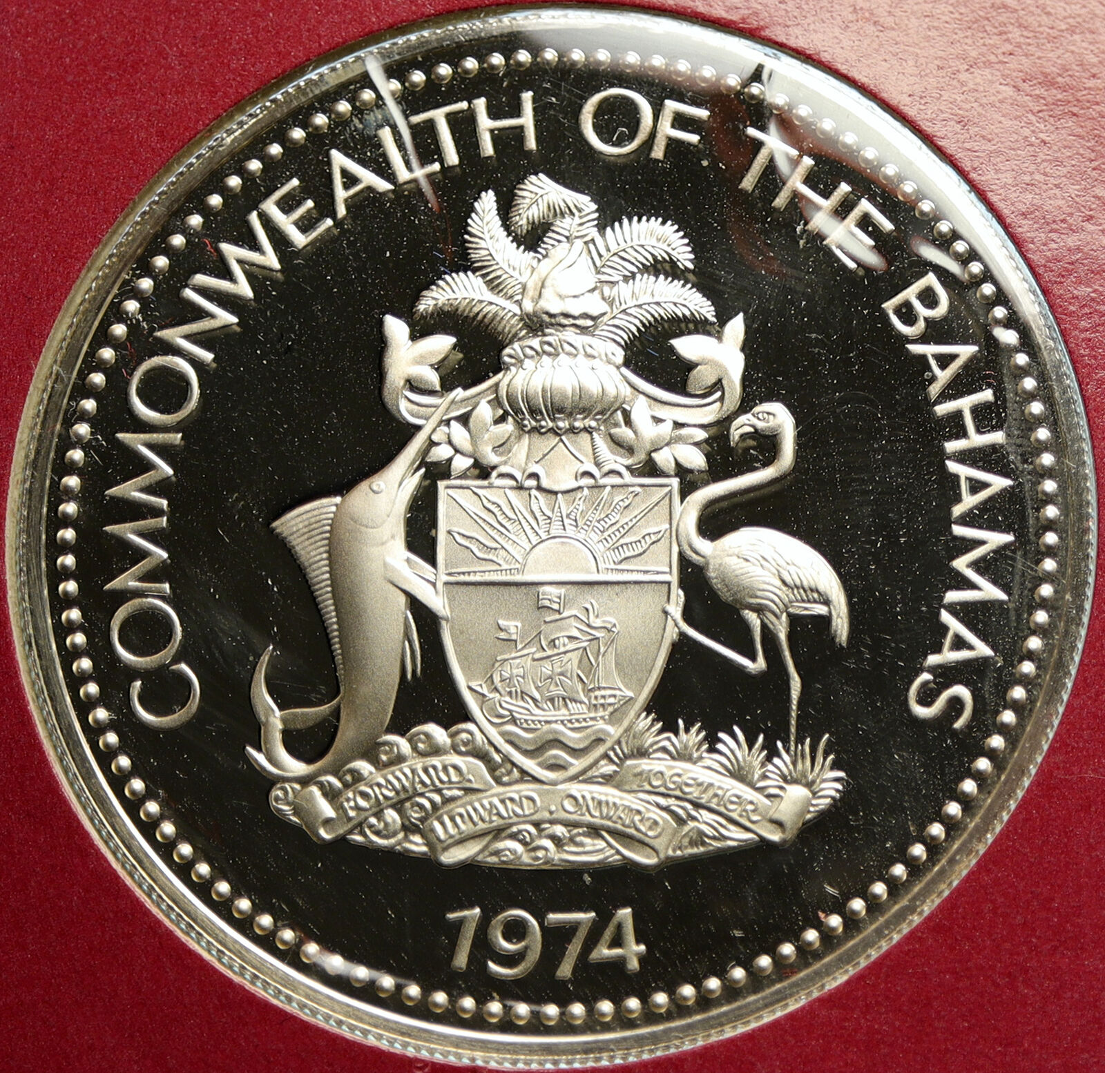 1974 BAHAMAS Independence Milo Butler VINTAGE OLD Proof Silver $10 Coin i103664