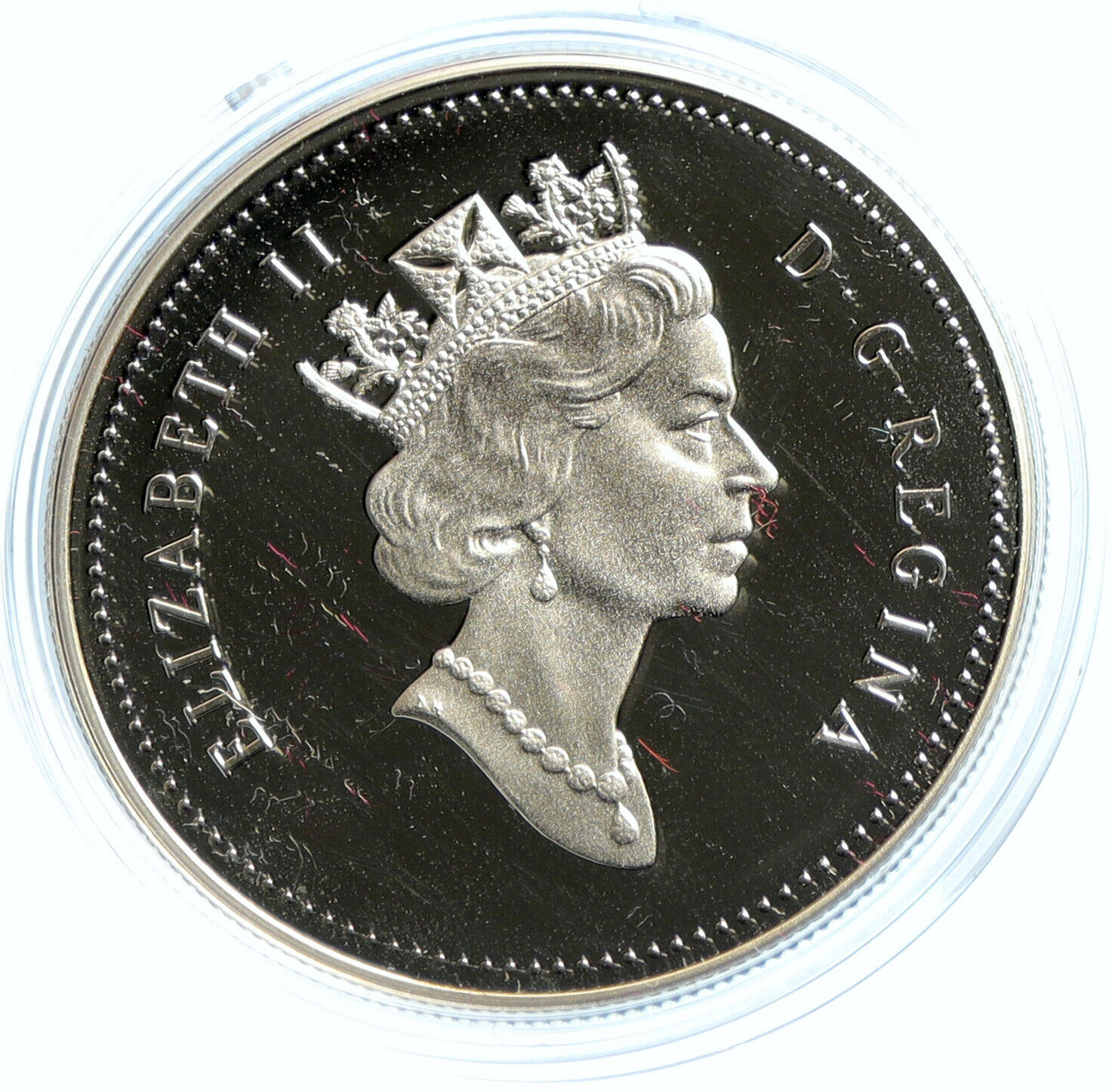 1990 CANADA UK Queen Elizabeth II HENRY KELSEY NATIVES Proof SILVER Coin i103641