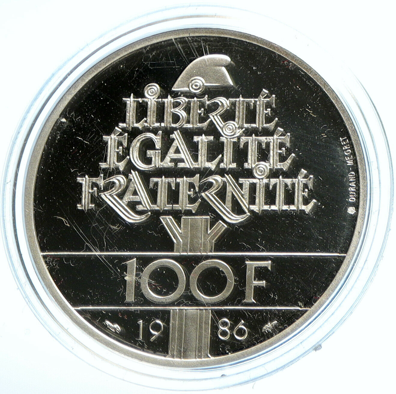 1986 FRANCE Gift Statue of Liberty to US Proof Silver French 100 Fr Coin i103635