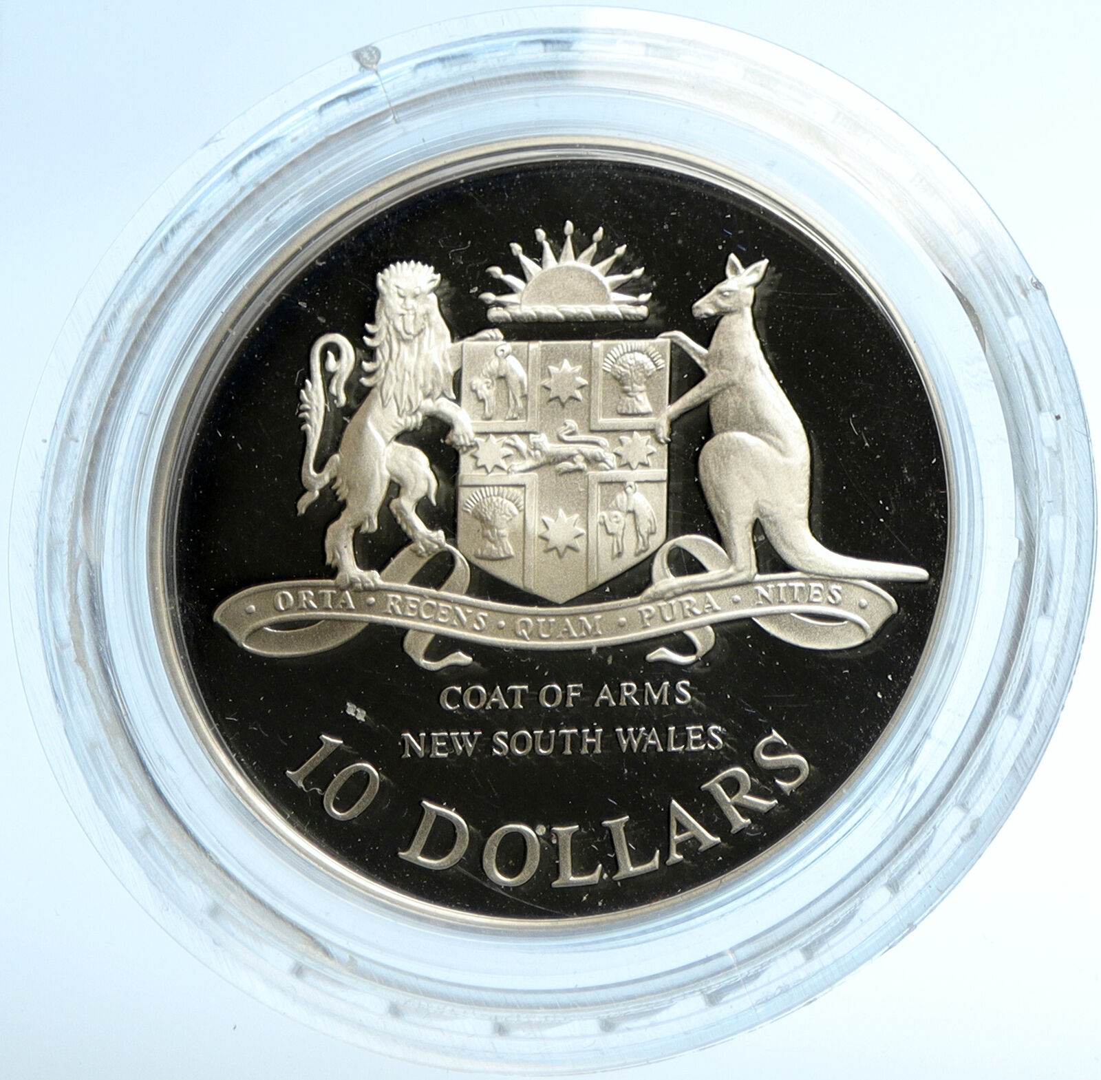 1987 AUSTRALIA Queen Elizabeth II Kangaroos Proof Silver 10 Dollar Coin i103643