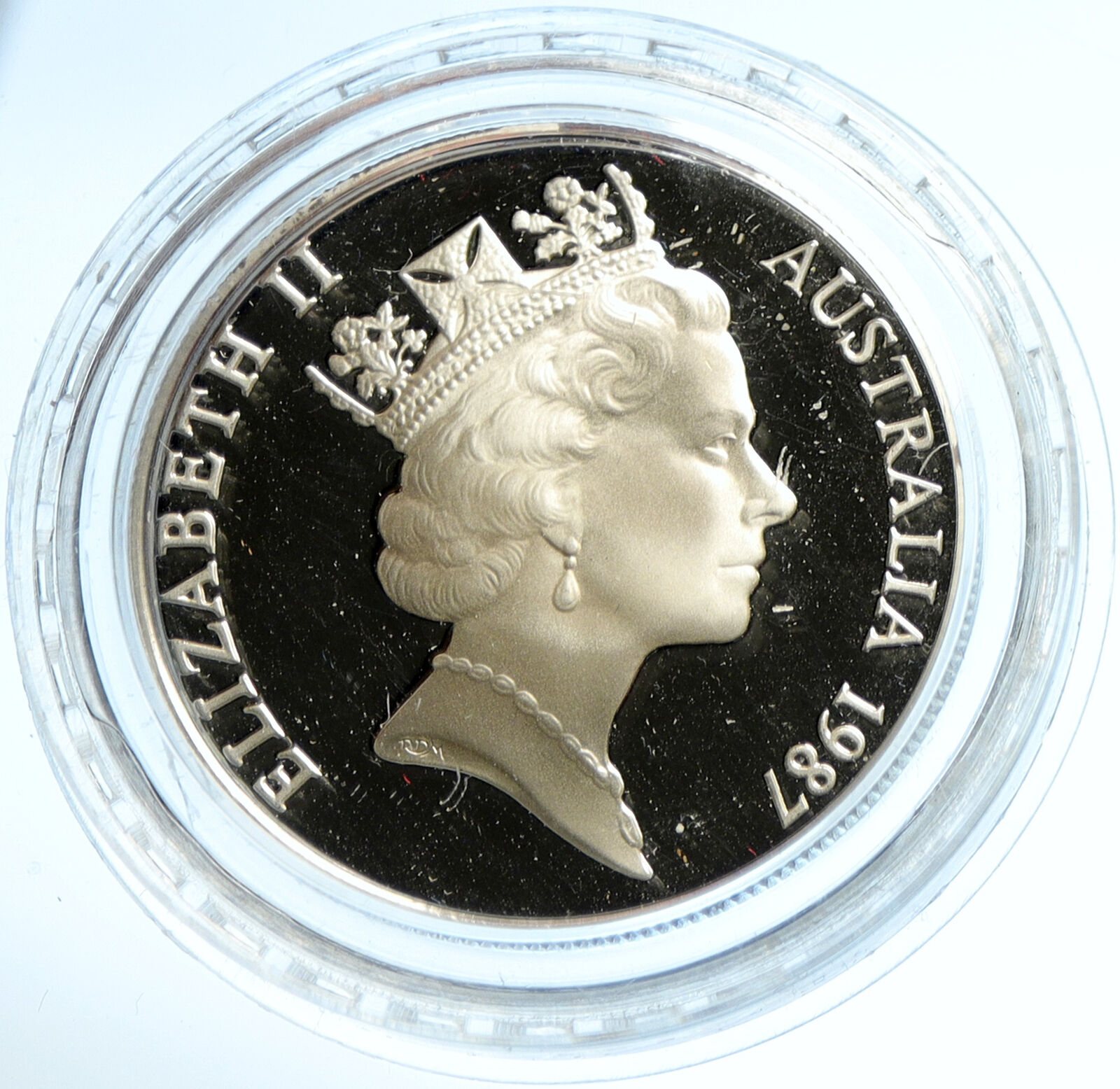 1987 AUSTRALIA Queen Elizabeth II Kangaroos Proof Silver 10 Dollar Coin i103643