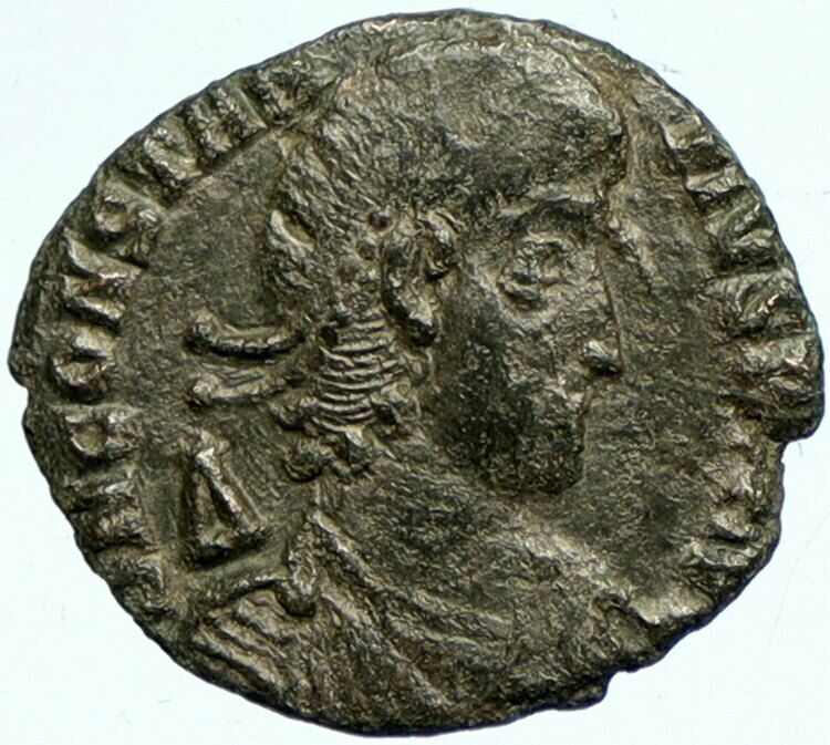 CONSTANTIUS II 351AD Antioch ANTIQUE Ancient Roman Coin HORSEMAN SPEARED i101801