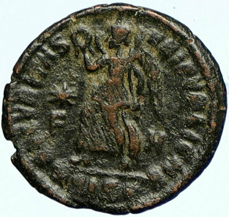 VALENS Genuine 364AD Rome Authentic Ancient OLD Roman Coin VICTORY Angel i101808