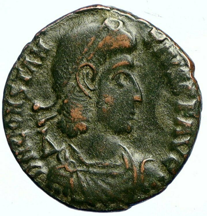 CONSTANTIUS II 351AD Antioch ANTIQUE Ancient Roman Coin HORSEMAN SPEARED i101810