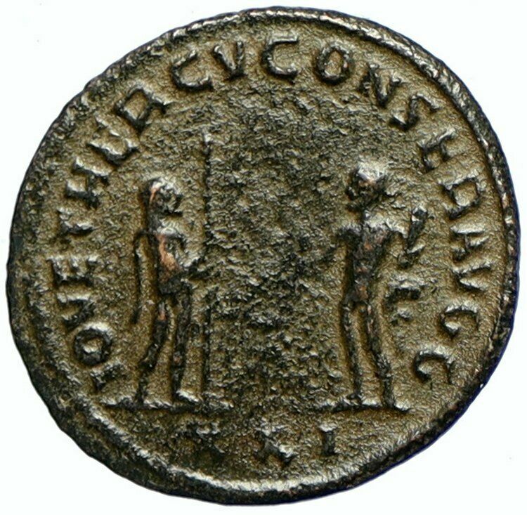 MAXIMIAN w JUPITER Zeus Authentic Ancient 285AD Genuine OLD Roman Coin i101804