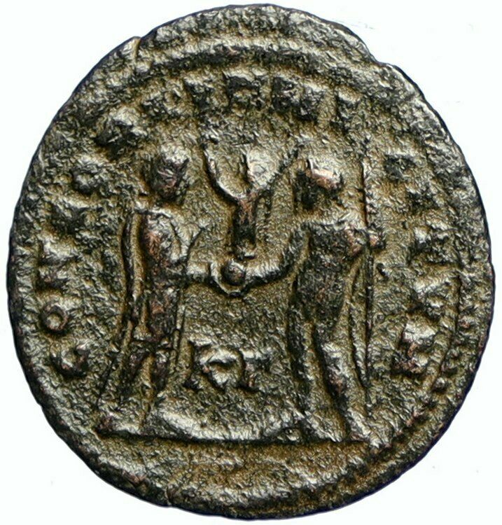 DIOCLETIAN Cyzicus AUTHENTIC Old Antique Ancient Roman Coin GLOBE ZEUS i101809