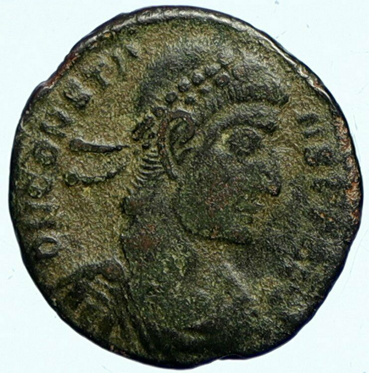 CONSTANS Ancient VICTORY Siscia Antique CHRISTIAN CHI-RHO Old Roman Coin i101803