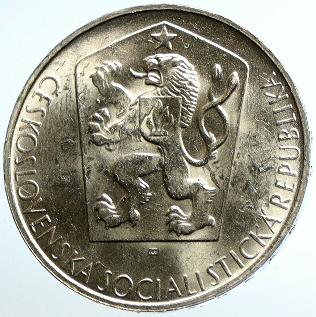 1964 CZECHOSLOVAKIA Three Hands Motif SLOVAK UPRISING Silver 10 Kor Coin i104742