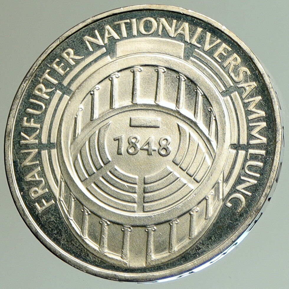 1973 G GERMANY FRANFURT PARLIAMENT BUILDING BU Silver 5 MK German Coin i105154