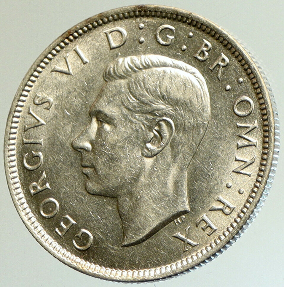 1942 United Kingdom UK Great Britain GEORGE VI Crown Silver Florin Coin i105173