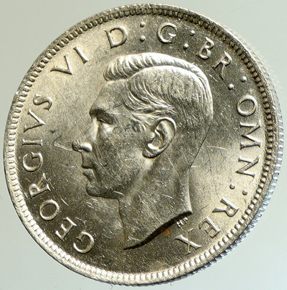 1942 United Kingdom UK Great Britain GEORGE VI Crown Silver Florin Coin i105174