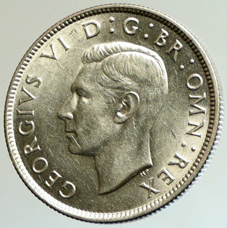 1942 United Kingdom UK Great Britain GEORGE VI Crown Silver Florin Coin i105172