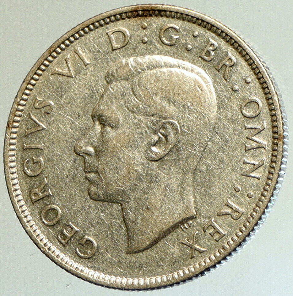 1942 United Kingdom UK Great Britain GEORGE VI Crown Silver Florin Coin i105175